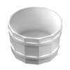 Накладная раковина из литого камня 38,5х38,5 см Marmorin Jacob, белый (P_U_042_01_0358) На столешницу, На тумбу, Накладной Круглые