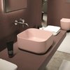 Накладная раковина 37х37 см Alice Ceramica Unica, Rosa matt (32170137) На столешницу, На тумбу, Накладной Квадратные