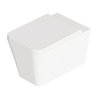 Унитаз подвесной безободковый Alice Ceramica Hide Square, с сиденьем Soft Close, White matt (31210109 FI+MC3109SQS) Подвесные 