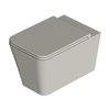 Унітаз підвісний безободковий Alice Ceramica Hide Square, з сидінням Soft Close, Grigio matt (31210119 FI+MC3119SQS) Підвісні 
