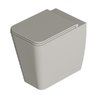 Унитаз напольный безободковый Alice Ceramica Hide Square, с сиденьем Soft Close, Grigio matt (31190119 FT+MC3119SQS) Напольные 