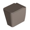Унитаз напольный безободковый Alice Ceramica Hide Square, с сиденьем Soft Close, Caffe matt (31190143 FT+MC3143SQS) Напольные 