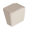 Унитаз напольный безободковый Alice Ceramica Hide Square, с сиденьем Soft Close, Sabbia matt (31190144 FT+MC3144SQS) Напольные 