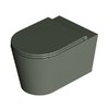 Унитаз подвесной безободковый Alice Ceramica Hide Round, с сиденьем Soft Close, Pino grossy (31170195 FI+MC3195S) Подвесные 