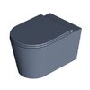 Унітаз підвісний безободковий Alice Ceramica Hide Round, з сидінням Soft Close, Mirto grossy (31170198 FI+MC3198S) Підвісні 