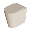 Унитаз напольный безободковый Alice Ceramica Hide Round, с сиденьем Soft Close, Sabbia matt (31150144 FT+MC3144S) Напольные 