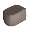 Унитаз подвесной безободковый Alice Ceramica Nur, с сиденьем Soft Close, Caffe matt (33120143 FI+MC3343S) Подвесные 