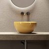 Накладная раковина Ø40xh20 см Alice Ceramica Unica, с донным клапаном, Miele grossy (32180196+PIL0696) На столешницу, На тумбу, Накладной Круглые