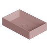 Раковина накладная 60x37xh12 см Alice Ceramica Spy, Malva matt (34250147) На столешницу, На тумбу, Накладной Прямоугольные
