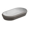Раковина накладная 80x42 h13,5 см GSG Cruise, Bicolore cashmere satinato (CRLAVOV80 BI 000 030) На столешницу Овальные