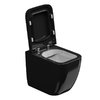 Унитаз напольный безободковый GSG Brio, с сиденьем Soft Close, Bicolore nero lucido (BRWC01 BI 000 002+ACS51+BRCOPRSLTICR 002) Напольные 