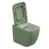 Унитаз напольный безободковый GSG Brio, с сиденьем Soft Close, Bicolore salvia satinato (BRWC01 BI 000 031+ACS51+BRCOPRSLTICR 031) Напольные 