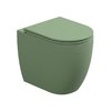 Унитаз напольный безободковый GSG Like, с сиденьем Soft Close, Salvia satinato (LKWC01 031+ACS51+LKCOPRSLTICR 031) Напольные 