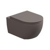 Унитаз подвесной безободковый GSG Like, с сиденьем Soft Close, Tortora satinato (LKWCSO 029+ACS40+LKCOPRSLTICR 029) Подвесные 