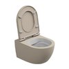 Унитаз подвесной безободковый GSG Like, с сиденьем Soft Close, Bicolore sabbia satinato (LKWCSOXXS BI 000 034+ACS40+LKCOPRSLTICR 034) Подвесные 