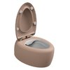 Унитаз подвесной безободковый GSG Touch, с сиденьем Soft Close, Bicolore cipria satinato (TOWCSOSC BI 000 032+ACS40+TOCOPRTICR 032) Подвесные 