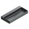 Раковина керамическая 100х47 см Catalano Premium 100, Nero satinato (02 2100 0022) На столешницу, На тумбу, Подвесные Прямоугольные