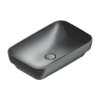 Раковина керамическая 60х38 см Catalano Green, Nero satinato (04 2460 0022) Встраиваемые сверху Прямоугольные