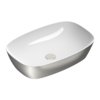 Керамическая раковина 60х40 см Catalano Alvea, Argento/Bianco (06 2260 0041) На столешницу, На тумбу, Накладной Овальные