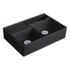 Кухонная мойка 89,5х63 см Villeroy&Boch Double-bowl sink, Pure Black (632391R7) Накладные Прямоугольные 