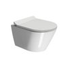 Унитаз подвесной безободковый с крышкой, GSI Ceramica Kube X, White glossy (941211+MS86CSNS11+FISR2) Подвесные 