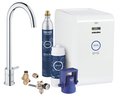 Смеситель со стартовым комплектом GROHE Blue Mono Chilled and Sparkling (31302001) Для кухни Хром