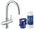 Змішувач зі стартовим комплектом GROHE Blue Pure (33249001) Для кухні Хром