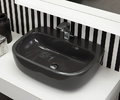 Керамическая раковина 74 см Flaminia Mono 74, black (MN74L) На столешницу, Подвесные Прямоугольные