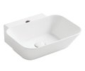 Керамическая раковина 48 см Simas WAVE, glossy white (WA 08) На столешницу, На тумбу, Подвесные Прямоугольные