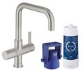 Змішувач зі стартовим комплектом GROHE Blue Pure (31299DC1) Для кухні Нерж. сталь