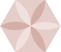Плитка Ornamenta Electra Flower Rose Hexagon D40 (EL40FR) Ornamenta Для кухни, Для общественных помещений, Для жилых помещений, Для ванной