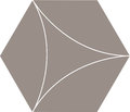 Плитка Ornamenta Electra Sail Taupe Hexagon D40 (EL40ST) Ornamenta Для кухни, Для общественных помещений, Для жилых помещений, Для ванной