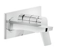 Настенный смеситель для раковины 175 мм Gessi Rilievo (59092-031) Для раковины Хром