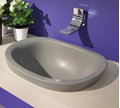 Керамическая раковина 75 см Flaminia IO 75, lava grey (IO4275) Встраиваемые сверху Овальные