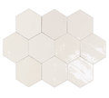 Плитка Wow Zellige Hexa White 10.8*12.4 (122078) Для кухні, Для громадських приміщень, Для житлових приміщень, Для ванної