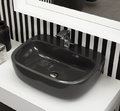Керамическая раковина 64 см Flaminia Mono 64, black (MN64L) На столешницу, Подвесные Прямоугольные
