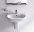 Керамічна раковина 55 см Duravit D-Code (2310550000) На напівп'єдестал, На п'єдестал, Підвісні 