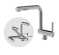 Змішувач для кухні GRB Kitchens FOLDING FORMA SPOUT (535900) Для кухні Хром