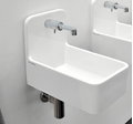 Керамическая раковина 25 см Flaminia Miniwash 25, white (MWL25) Подвесные Прямоугольные