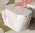 Подвесной безободковый унитаз с крышкой Catalano Sfera Eco NewFlush (1VSF54RECO00+5ZECOF00) Подвесные 