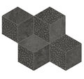 Плитка Lea Ceramiche Concreto and Zoom Cube Mix Concreto Dark Nat 35x30,5 (LGCC3M0) Lea Ceramiche Для кухни, Для общественных помещений, Для жилых помещений, Для ванной