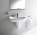 Керамічна раковина 65 см Duravit D-Code (2310650000) На напівп'єдестал, На п'єдестал, Підвісні 