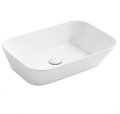 Керамическая раковина 60 см Simas WAVE, glossy white (WA 04) На столешницу, На тумбу Прямоугольные