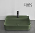 Керамическая раковина 60 см Cielo Shui Comfort, зеленый (SHCOLARF-AG) На столешницу, На тумбу, Подвесные Прямоугольные