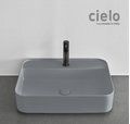 Керамическая раковина 60 см Cielo Shui Comfort, серый (SHCOLARF-BR) На столешницу, На тумбу, Подвесные Прямоугольные