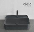 Керамическая раковина 60 см Cielo Shui Comfort, темно-серый (SHCOLARF-CM) На столешницу, На тумбу, Подвесные Прямоугольные