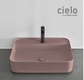 Керамическая раковина 60 см Cielo Shui Comfort, розовый (SHCOLARF-CP) На столешницу, На тумбу, Подвесные Прямоугольные