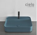 Керамічна раковина 60 см Cielo Shui Comfort, Бірюзовий (SHCOLARF-PL) На стільницю, На тумбу, Підвісні 