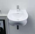 Керамическая раковина 44 см Void 44, white (VD44L) На тумбу, Подвесные Асимметричные