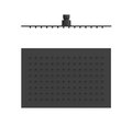 Верхний душ 300х200 мм Tres Showers Head, черный матовый (134315007NM) Верхние души Черный матовый